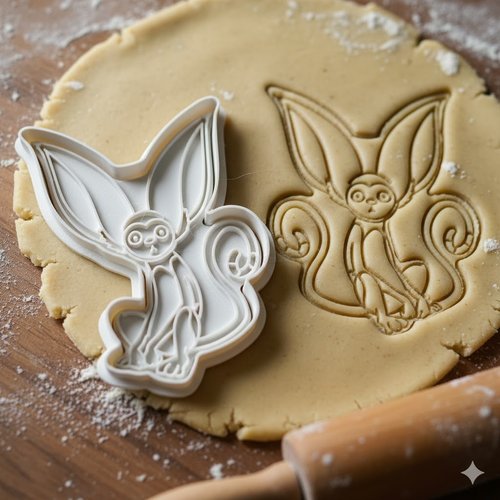 Emporte-pièce lémurien volant 8 cm - moule à biscuit artisanal