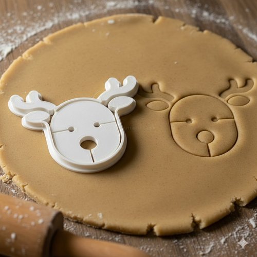 Emporte-piece renne noel 8 cm - moule a biscuits et pate a sucre