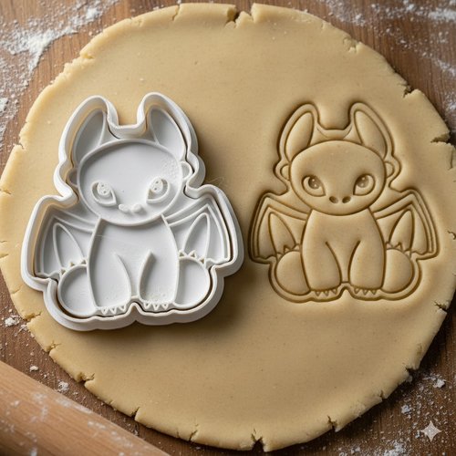 Emporte-piece dragon krokmou 8 cm - moule a biscuit artisanal