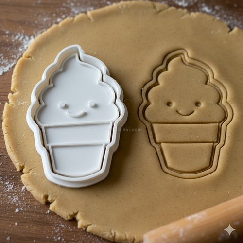 Emporte-piece glace souriante 8 cm - moule biscuit artisanal