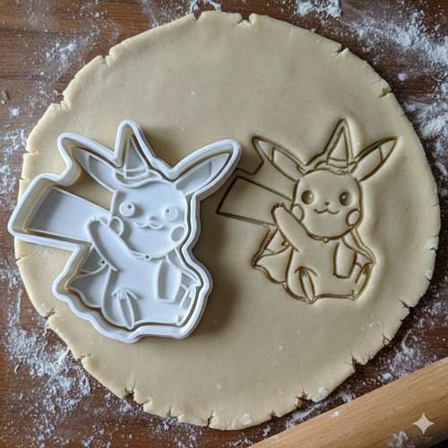 Emporte-pièce pikachu sorcier 8cm - moule biscuit pokémon halloween