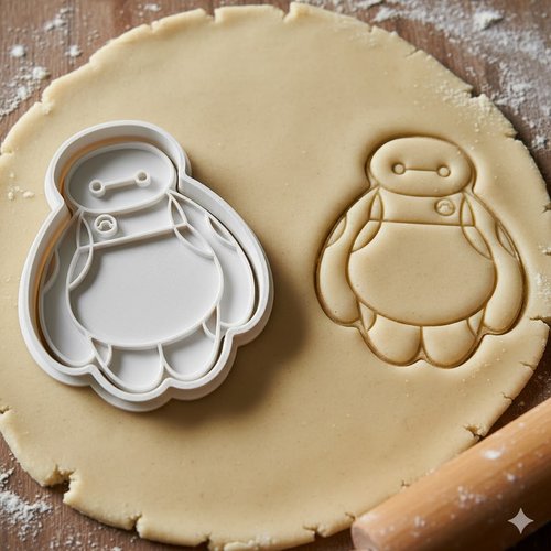 Emporte-pièce baymax 8 cm - moule à biscuit artisanal