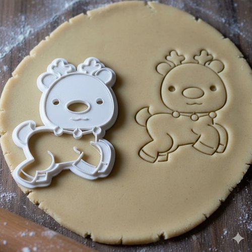 Emporte-piece renne de noel 8 cm - moule biscuit artisanal