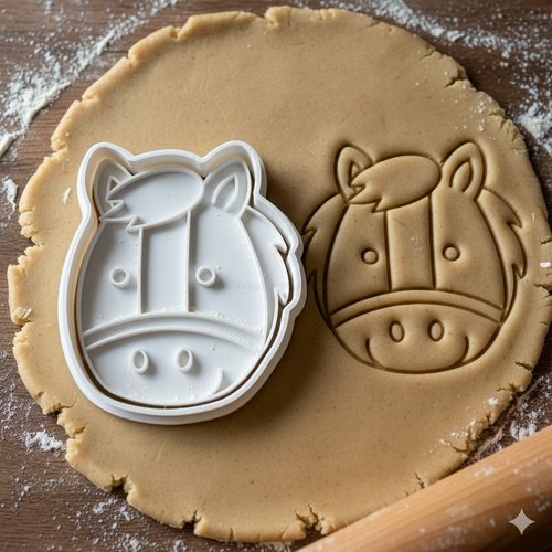 Emporte-piece cheval pour biscuits et pate a sucre - 8 cm