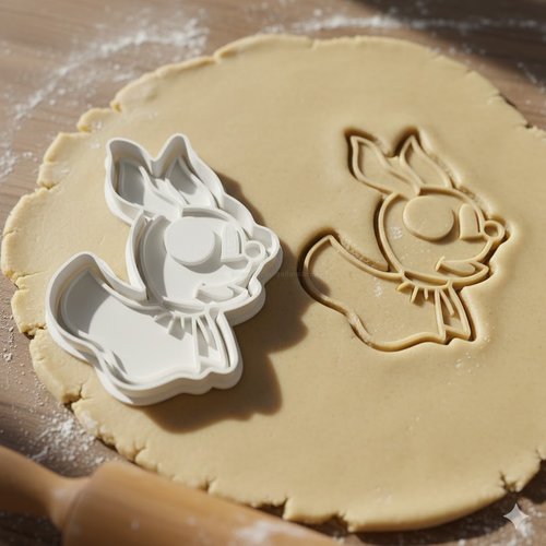 Emporte-pièce lapin artisanal 8 cm - moule biscuit pâtisserie noir