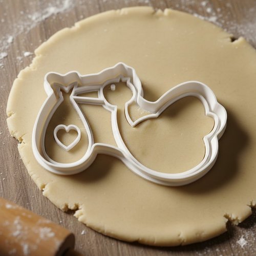 Emporte-piece cigogne naissance 8 cm - moule biscuit baby shower