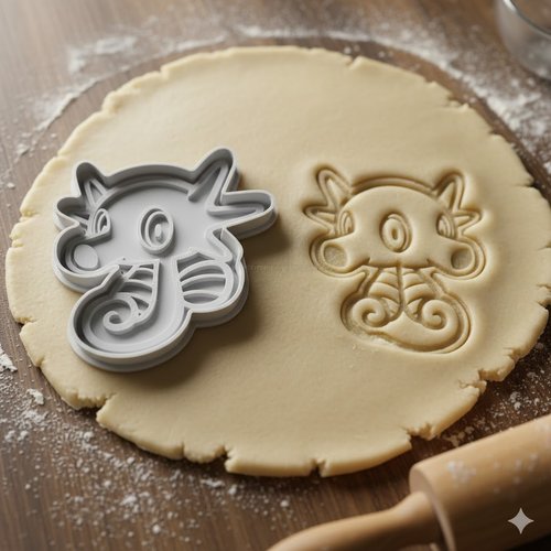 Emporte-pièce dragon artisanal 8 cm pour biscuits et pâtisserie