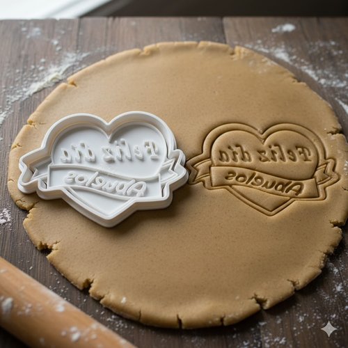 Emporte-pièce coeur feliz dia abuelos - moule biscuit artisanal 8 cm