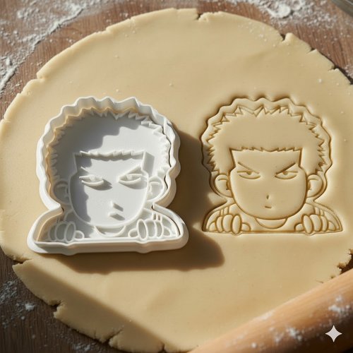 Emporte-piece manga gars rebelle - moule biscuit 8 cm artisanat