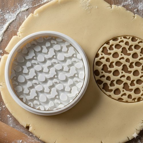 Emporte-piece motif organique 8 cm - moule patisserie artisanal