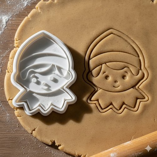 Emporte-piece elfe de noel 8 cm - moule biscuit artisanal