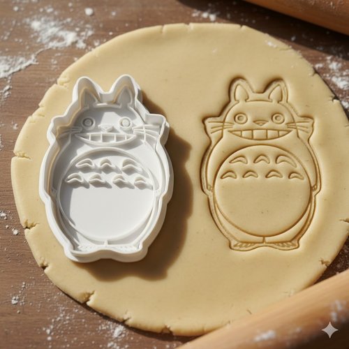 Emporte-piece totoro 8 cm - moule a biscuits artisanal noir