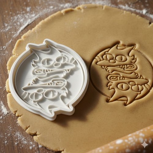 Emporte-piece chat de dessin anime moule a biscuit 8 cm