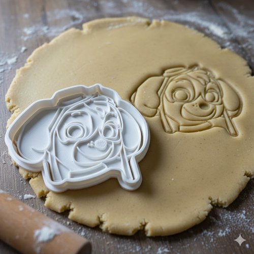 Emporte-piece chien skye pat patrouille pour biscuits et sablés 8 cm