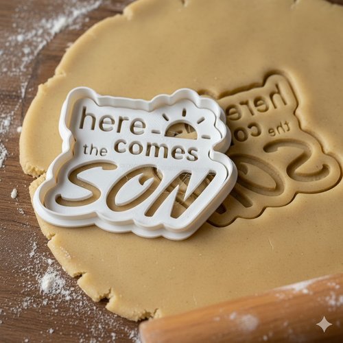 Emporte-pièce here comes the son - moule à biscuits bébé 8 cm