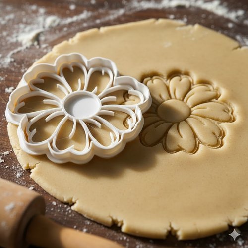 Emporte-piece fleur artisanale 8 cm - moule biscuit et patisserie