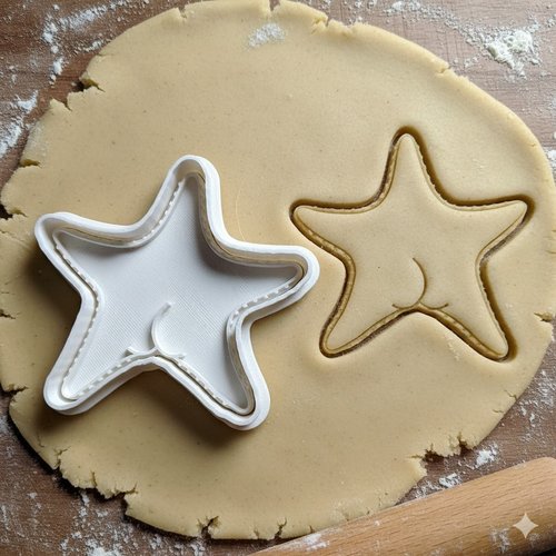 Emporte-piece etoile de mer rigolo 8 cm - moule biscuit artisanal