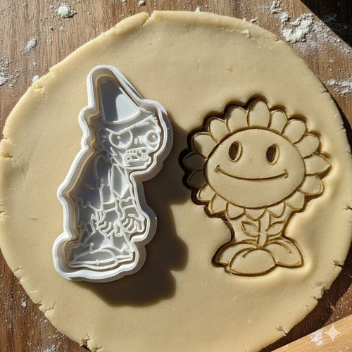 Emporte-piece plants vs zombies - moule a biscuit 8 cm