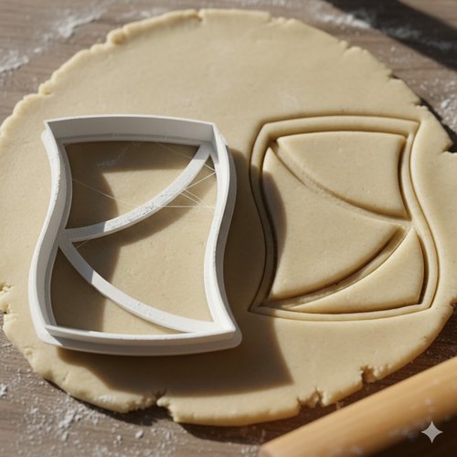 Emporte-piece artisanal design abstrait 8 cm - pâtisserie créative