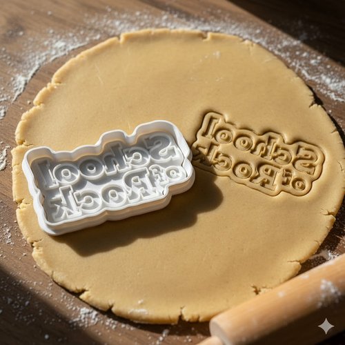 Emporte-pièce school of rock - moule à biscuit artisanal 8 cm