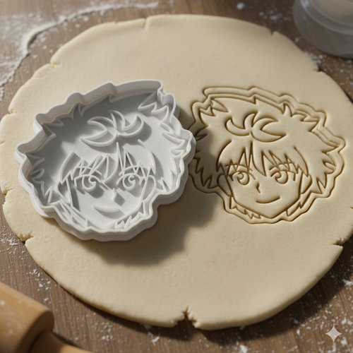 Emporte-pièce killua hunter x hunter - moule à biscuits artisanal 8cm