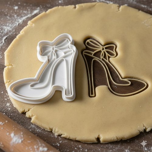 Emporte-piece escarpin noeud 8 cm - moule a biscuit chaussure chic