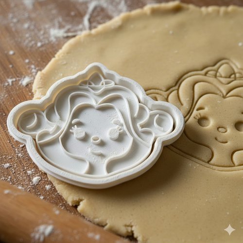 Emporte-piece princesse 8 cm - moule a biscuit artisanal