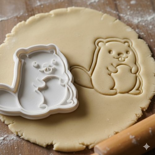 Emporte-pièce castor 8 cm - moule à biscuit artisanal