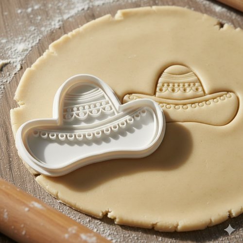 Emporte-pièce sombrero pour biscuits et pâtisserie - 8 cm