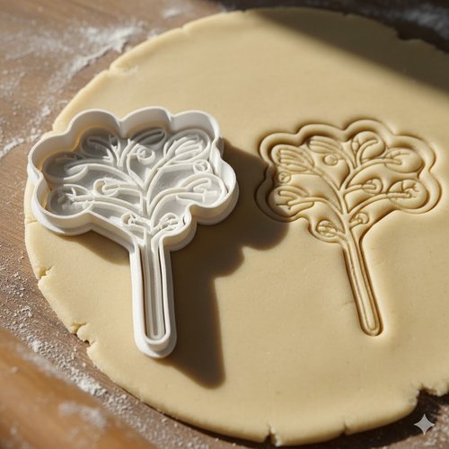 Emporte-piece arbre artisanal 8 cm - moule de patisserie creatif