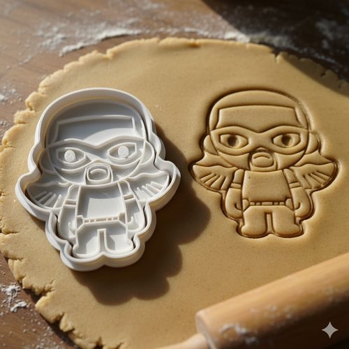 Emporte-pièce super-héros volant - moule à biscuit artisanal 8 cm