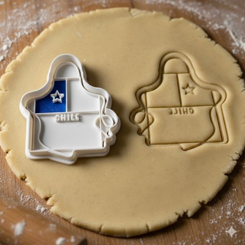 Emporte-pièce chili - moule à biscuit drapeau et tablier 8 cm