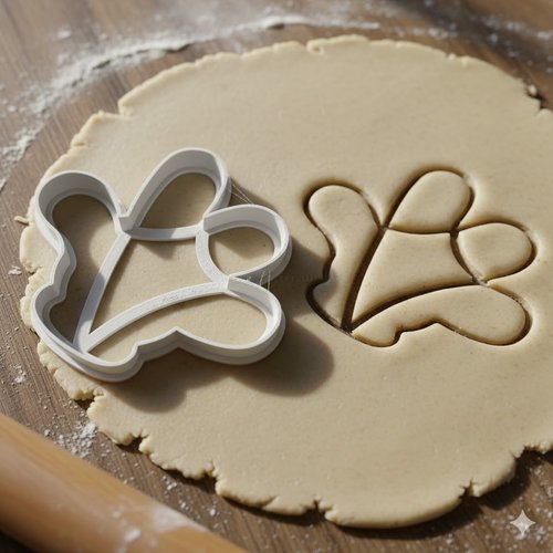 Emporte-piece artisanal motif abstrait 8 cm pour biscuits et patisserie