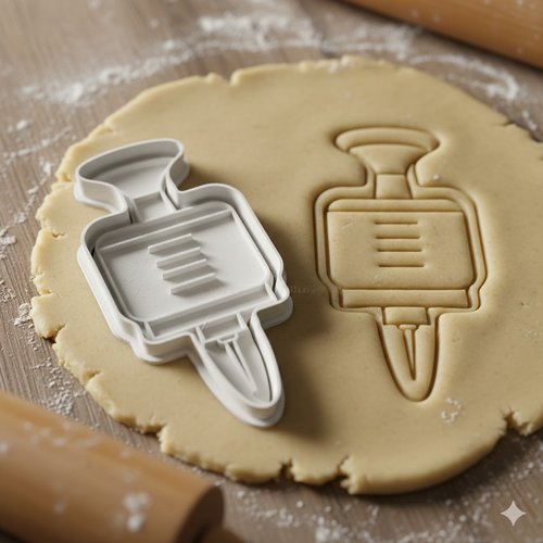 Emporte-pièce seringue - moule à biscuits pour pâtisserie - 8 cm