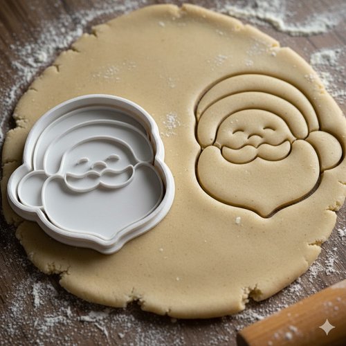 Emporte-pièce père noël artisanal pour biscuits et pâtisserie 8 cm