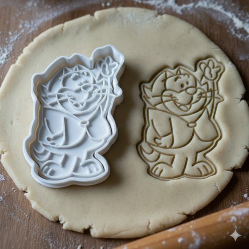 Emporte-piece chat de dessin anime 8 cm - moule biscuit artisanal