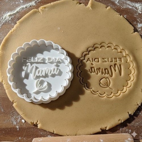 Emporte-piece feliz dia mama - moule a biscuit fete des meres 8 cm