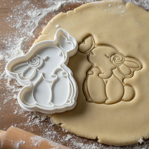 Emporte-piece lapin artisanal 8 cm - moule biscuit et pate a sucre