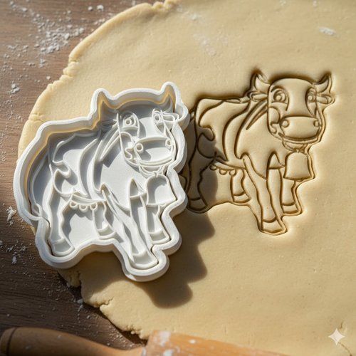 Emporte-piece vache pour biscuits et pate a sucre - 8 cm