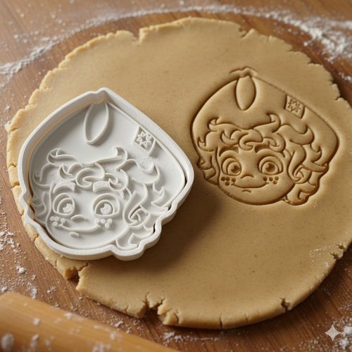 Emporte-piece artisanal personnage bouclé pour biscuits et patisserie