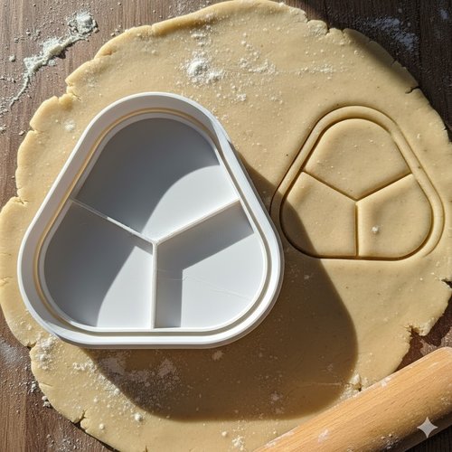 Emporte-piece artisanal onigiri 8 cm - moule a biscuit plastique noir