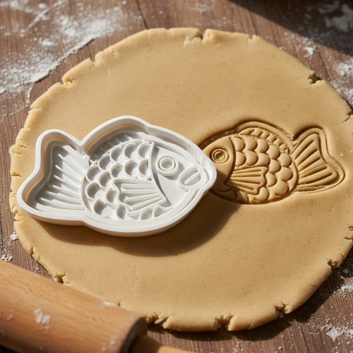 Emporte-piece poisson taiyaki 8 cm pour biscuits et patisserie