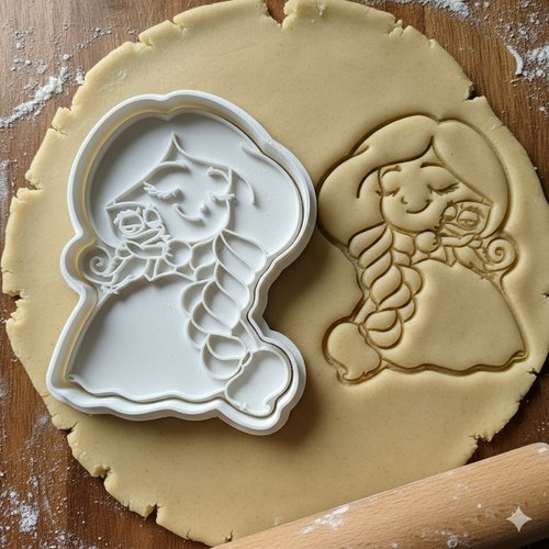 Emporte-piece artisanal princesse 8 cm - moule a biscuits