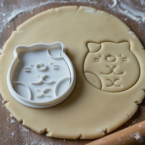 Emporte-piece chat mignon 8 cm - moule a biscuits artisanal