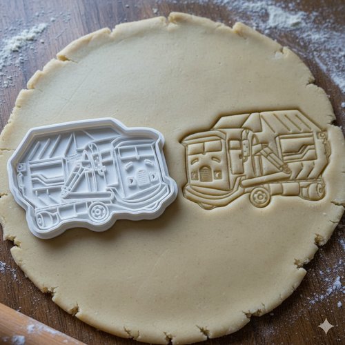 Emporte-piece camion benne 8 cm - moule a biscuit artisanal
