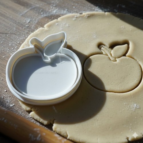 Emporte-pièce pomme 8 cm - moule à biscuits artisanal noir