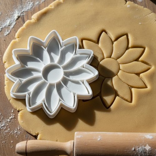 Emporte-piece fleur artisanal 8 cm pour biscuits et patisserie