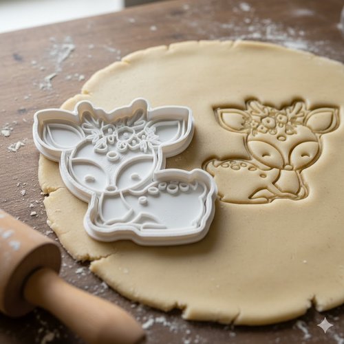 Emporte-piece faon artisanal 8 cm - moule patisserie design biche