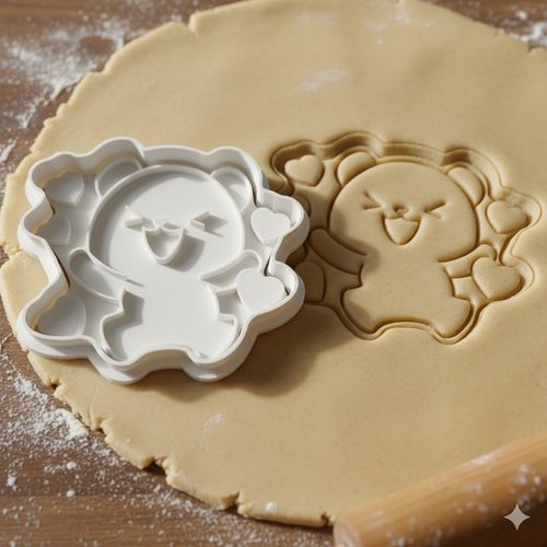 Emporte-piece artisanal 8 cm pour biscuits et pate a sucre - noir