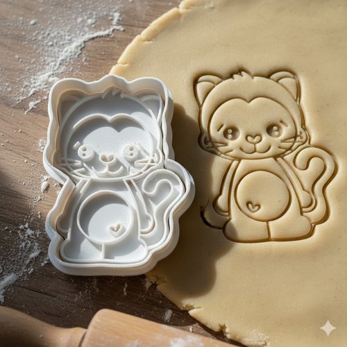 Emporte-piece chat mignon 8 cm - moule biscuit artisanal